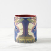 可愛いイースターバニー、ハッピーイースター- personalizable マグカップ (中央)