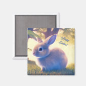 可愛いイースターバニー、ハッピーイースター- personalizable マグネット (正面/裏面)