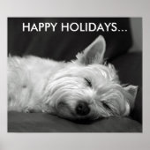 可愛いウエストハイランドテリア犬ポスター ポスター (正面)