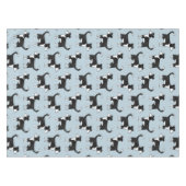 可愛いウエルシ縁どーコリー羊の犬のパターン テーブルクロス (正面(横))