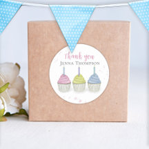 可愛いウオーターカラーカップケーキお洒落ありがとう