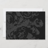 可愛いウオーターカラースケルトン枠付きポートレートハロウィーン 招待状 (裏面)