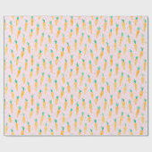 可愛いウオーターカラーニンジンピンク ラッピングペーパー (フラット)