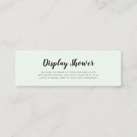 可愛いウオーターカラーベアーディスプレイシャワーカードインサート スキニー名刺 (正面)