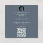 可愛いウオーターコイラストレーションの猫キャットシッター スクエア名刺 (裏面)