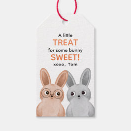 可愛いウサギのバニーに少しトリートメント ギフトタグ