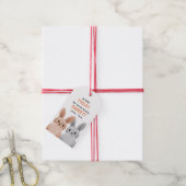 可愛いウサギのバニーに少しトリートメント ギフトタグ (より糸付き)