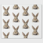 可愛いウサギ写真少年少女ウッドランド動物 ラッピングペーパー (フラット)