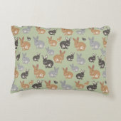 可愛いウサギ柄ニュートラルカラー アクセントクッション (裏面)