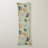 可愛いウサギ柄ニュートラルカラー ボディピロー (正面縦)