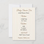 可愛いウッドランズアニマルキツネベビーシャワー 招待状 (裏面)