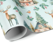 可愛いウッドランズラッピング紙 ラッピングペーパー (ロールコーナー)
