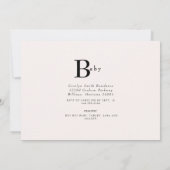 可愛いウッドランドうさぎ超音波赤ちゃんシャワー 招待状 (裏面)