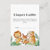可愛いウッドランドおむつラッフル要求エンクロージャカード エンクロージャーカード (正面)