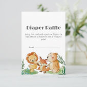 可愛いウッドランドおむつラッフル要求エンクロージャカード エンクロージャーカード (スタンド正面)