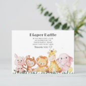 可愛いウッドランドおむつラッフル要求エンクロージャカード エンクロージャーカード (スタンド正面)