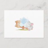 可愛いウッドランドおむつラッフル要求エンクロージャカード エンクロージャーカード (裏面)