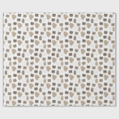 可愛いウッドランドに男の子がシャワーを浴びる ラッピングペーパー (フラット)