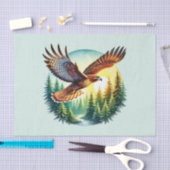 可愛いウッドランドの動物がソアリングイーグルを切り離す 薄葉紙 (クラフト)