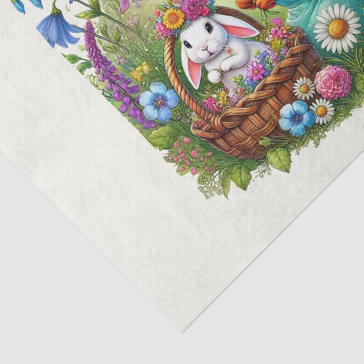 可愛いウッドランドの動物がフォックスウサギを分離 薄葉紙 (詳細)