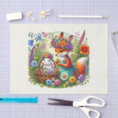 可愛いウッドランドの動物がフォックスウサギを分離 薄葉紙 (クラフト)