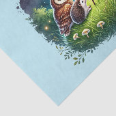 可愛いウッドランドの動物がフクロウのアナグマ 薄葉紙 (詳細)