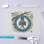 可愛いウッドランドの動物のデコペこうもり 薄葉紙 (クラフト)