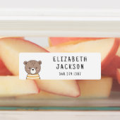 可愛いウッドランドの動物の子供の名前 ラベル (貼付)