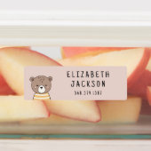 可愛いウッドランドの動物カラフルの子供の名前 ラベル (貼付)