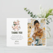 可愛いウッドランドの友達ベビーシャワー サンキューカード (スタンド正面)