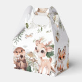 可愛いウッドランドの友達ベビーシャワー フェイバーボックス (裏面サイド)