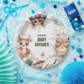 可愛いウッドランドの友達ベビーシャワー ペーパープレート (パーティー)