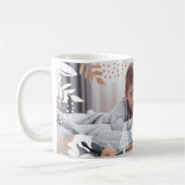 可愛いウッドランドの森キツネ&フェスティバルの葉写真 コーヒーマグカップ (左)