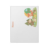 可愛いウッドランドの森子供へ動物 ノートパッド (回転)