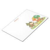 可愛いウッドランドの森子供へ動物 ノートパッド (アングル)