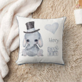 可愛いウッドランドアニマルゾウ名子供部屋スローP クッション (ブランケット)