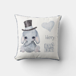 可愛いウッドランドアニマルゾウ名子供部屋スローP クッション