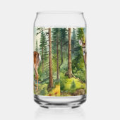 可愛いウッドランドカントリーシカ ガラス缶 (左)