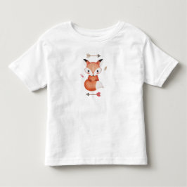 可愛いウッドランドキツネお洒落- Animal Art 子供へ トドラーTシャツ