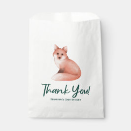 可愛いウッドランドキツネベイビーシャワーありがとう フェイバーバッグ