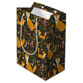 可愛いウッドランドキツネ柄 ミディアムペーパーバッグ (裏面アングル)