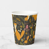 可愛いウッドランドキツネ柄 紙コップ (右)