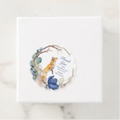 可愛いウッドランドキツネ水彩フローラベビーシャワー フェイバータグ (インサイチュ)