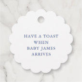 可愛いウッドランドキツネ水彩フローラベビーシャワー フェイバータグ (裏面)