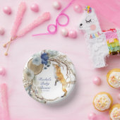 可愛いウッドランドキツネ水彩フローラベビーシャワー ペーパーボウル (パーティー)