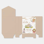 可愛いウッドランドサファリ動物サーカス赤ちゃんシャワー フェイバーボックス (見開き)