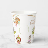 可愛いウッドランドサファリ動物サーカス赤ちゃんシャワー 紙コップ (左)