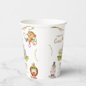可愛いウッドランドサファリ動物サーカス赤ちゃんシャワー 紙コップ (右)