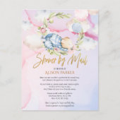 可愛いウッドランドテディベアボーイ赤ちゃんシャワーbyメール ポストカード (正面)