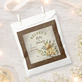 可愛いウッドランドテディベア男の子ベビーシャワー フェイバーバッグ